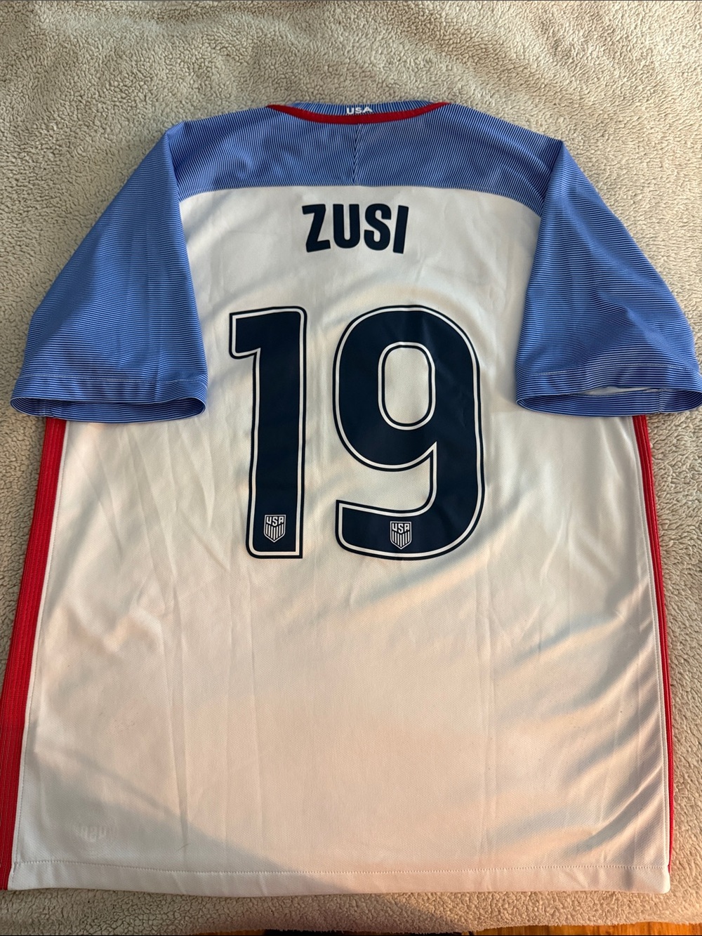 USA 🇺🇸 #19 Graham Zusi 2016-17 Nike Home National Team Jersey